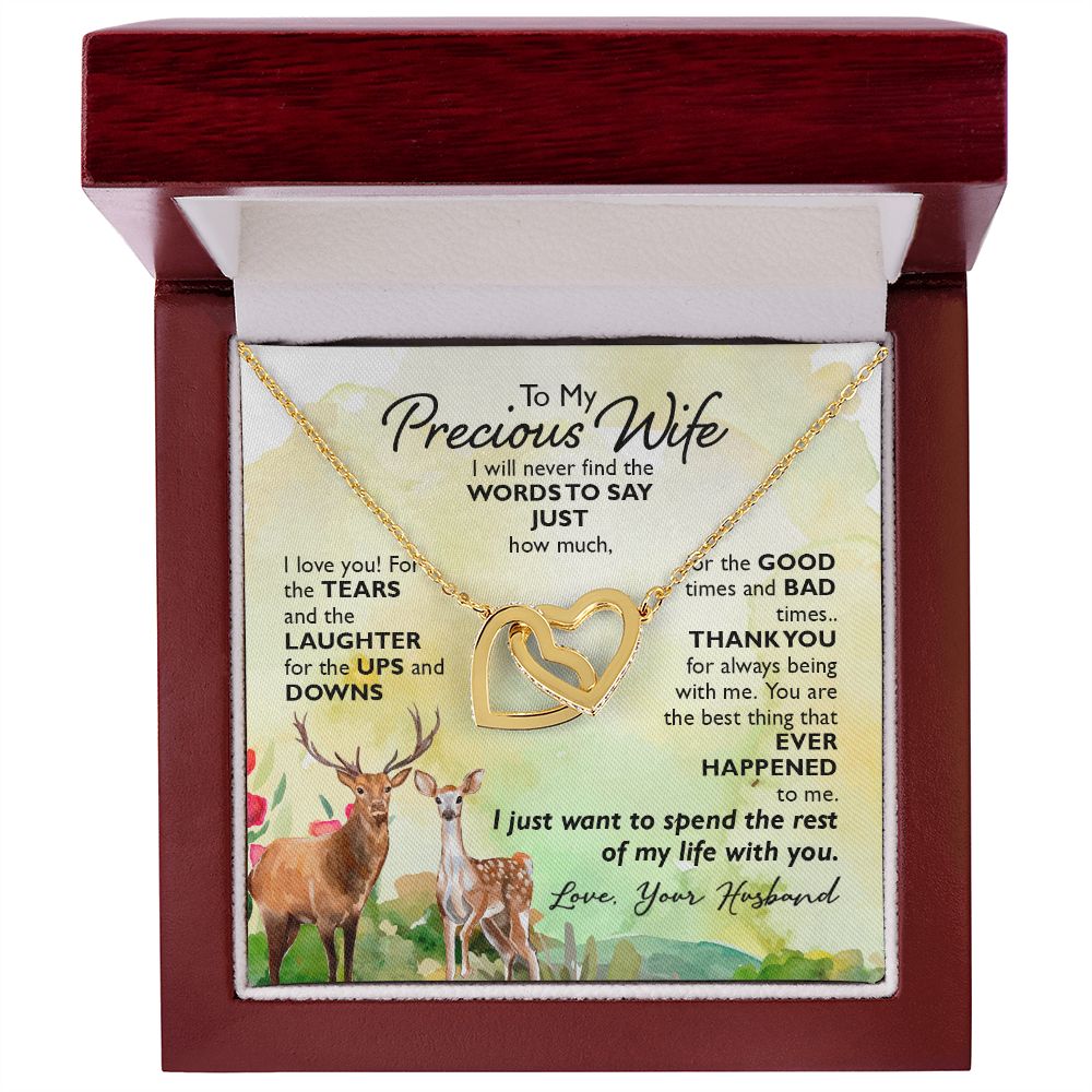 To My Wife I Will Never Find the Words Inseparable Necklace-Express Your Love Gifts