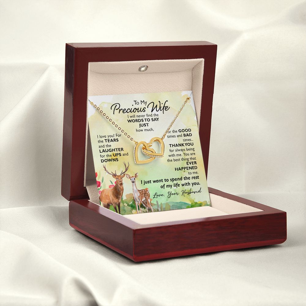 To My Wife I Will Never Find the Words Inseparable Necklace-Express Your Love Gifts