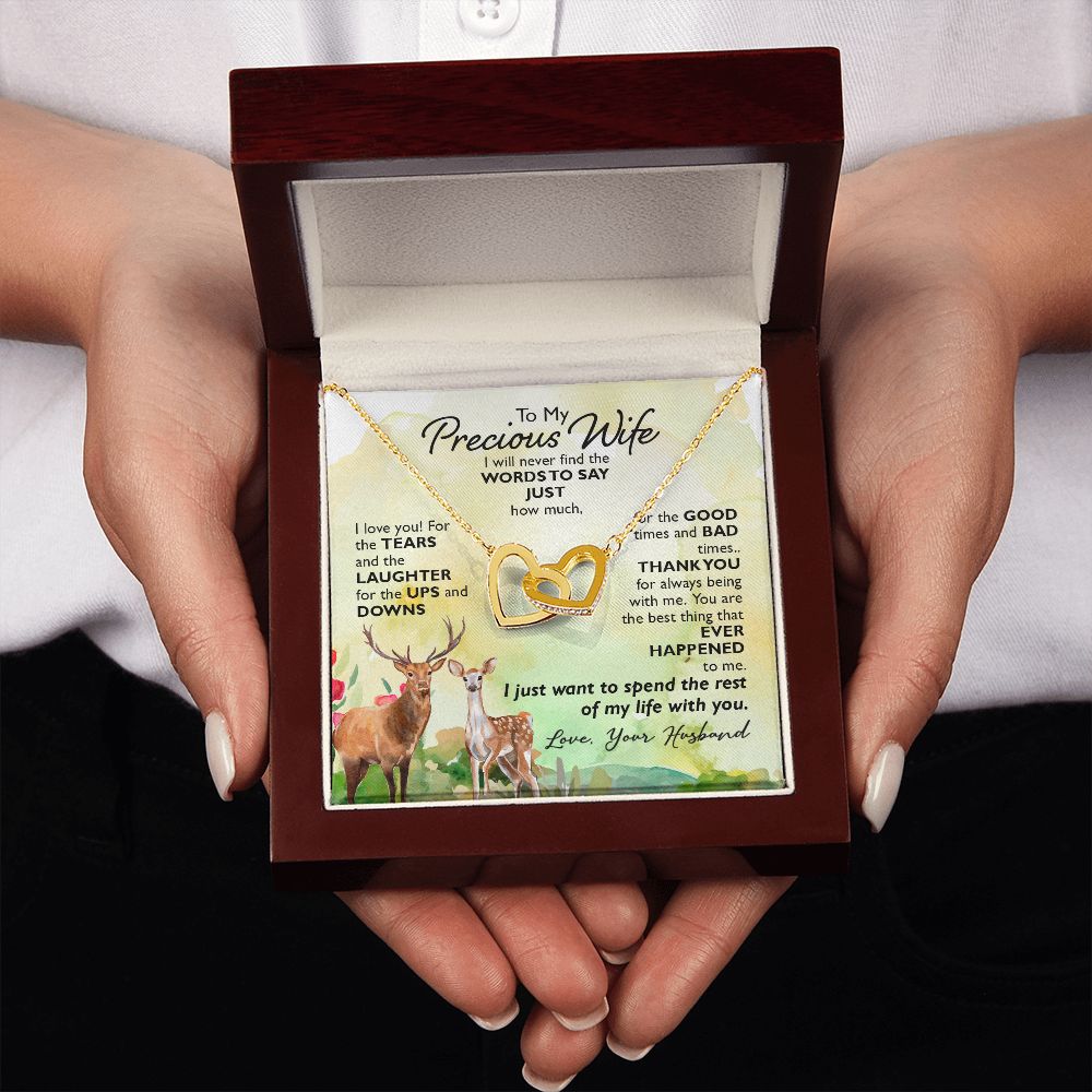 To My Wife I Will Never Find the Words Inseparable Necklace-Express Your Love Gifts