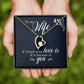 To My Wife If I Know What Love Is Forever Necklace w Message Card-Express Your Love Gifts