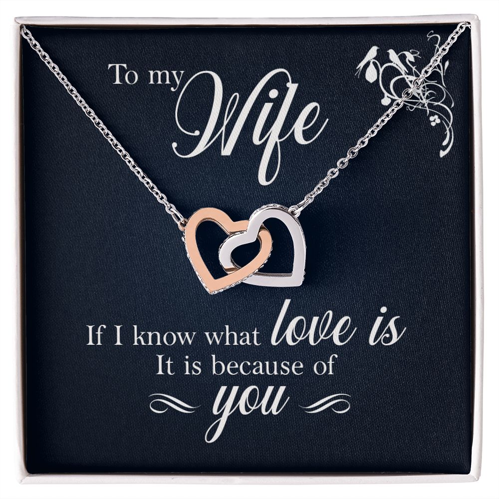 To My Wife If I Know What Love Is Inseparable Necklace-Express Your Love Gifts