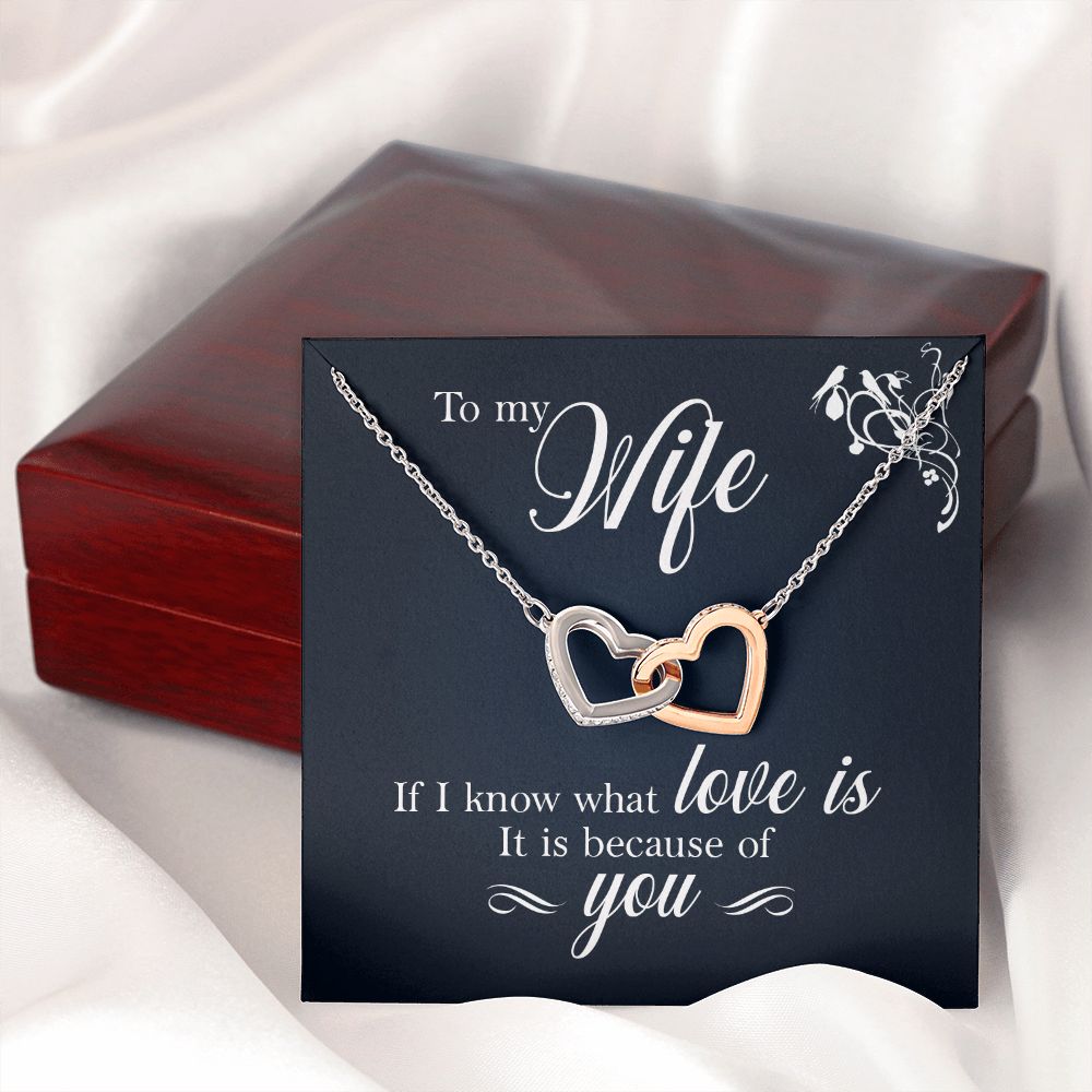 To My Wife If I Know What Love Is Inseparable Necklace-Express Your Love Gifts