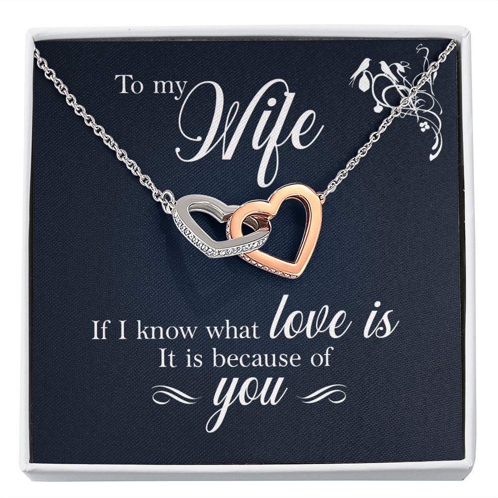 To My Wife If I Know What Love Is Inseparable Necklace-Express Your Love Gifts
