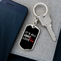 To My Wife It's All About Love Keychain Stainless Steel or 18k Gold Dog Tag Keyring-Express Your Love Gifts