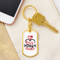 To My Wife Kiss Day Keychain Stainless Steel or 18k Gold Dog Tag Keyring-Express Your Love Gifts