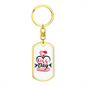 To My Wife Kiss Day Keychain Stainless Steel or 18k Gold Dog Tag Keyring-Express Your Love Gifts