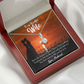 To My Wife Knowing the Distance Alluring Ribbon Necklace Message Card-Express Your Love Gifts
