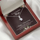 To My Wife Light of My Life Happy Anniversary Alluring Ribbon Necklace Message Card-Express Your Love Gifts