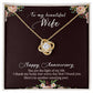 To My Wife Light of My Life Infinity Knot Necklace Message Card-Express Your Love Gifts