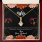 To My Wife Live in my mind Alluring Ribbon Necklace Message Card-Express Your Love Gifts