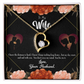 To My Wife Live in My Mind Forever Necklace w Message Card-Express Your Love Gifts