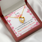 To My Wife Love and Affection Birthday Message Forever Necklace w Message Card-Express Your Love Gifts