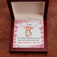 To My Wife Love and Affection Birthday Message Forever Necklace w Message Card-Express Your Love Gifts