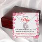 To My Wife Love and Affection Birthday Message Forever Necklace w Message Card-Express Your Love Gifts