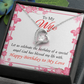 To My Wife Love and Affection Birthday Message Forever Necklace w Message Card-Express Your Love Gifts