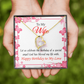 To My Wife Love and Affection Birthday Message Forever Necklace w Message Card-Express Your Love Gifts