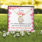 To My Wife Love and Affection Birthday Message Forever Necklace w Message Card-Express Your Love Gifts