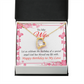To My Wife Love and Affection Birthday Message Forever Necklace w Message Card-Express Your Love Gifts