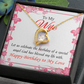 To My Wife Love and Affection Birthday Message Forever Necklace w Message Card-Express Your Love Gifts