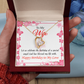 To My Wife Love and Affection Birthday Message Forever Necklace w Message Card-Express Your Love Gifts