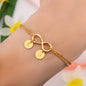 To My Wife Love Is Sharing Infinity Bracelet With Initial Charms-Express Your Love Gifts