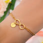 To My Wife Love Is Sharing Infinity Bracelet With Initial Charms-Express Your Love Gifts