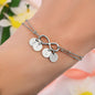 To My Wife Love Is Sharing Infinity Bracelet With Initial Charms-Express Your Love Gifts