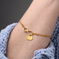 To My Wife Love Is Sharing Infinity Bracelet With Initial Charms-Express Your Love Gifts