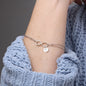 To My Wife Love Is Sharing Infinity Bracelet With Initial Charms-Express Your Love Gifts