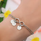 To My Wife Love Is Sharing Infinity Bracelet With Initial Charms-Express Your Love Gifts