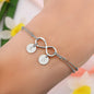 To My Wife Love Is Sharing Infinity Bracelet With Initial Charms-Express Your Love Gifts