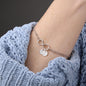 To My Wife Love Is Sharing Infinity Bracelet With Initial Charms-Express Your Love Gifts