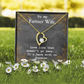 To My Wife Love Like That Doesn't Go Away Farmer Wife Forever Necklace w Message Card-Express Your Love Gifts