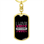To My Wife Love My Awesome Wife Keychain Stainless Steel or 18k Gold Dog Tag Keyring-Express Your Love Gifts