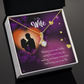 To My Wife Love of my Life Alluring Ribbon Necklace Message Card-Express Your Love Gifts