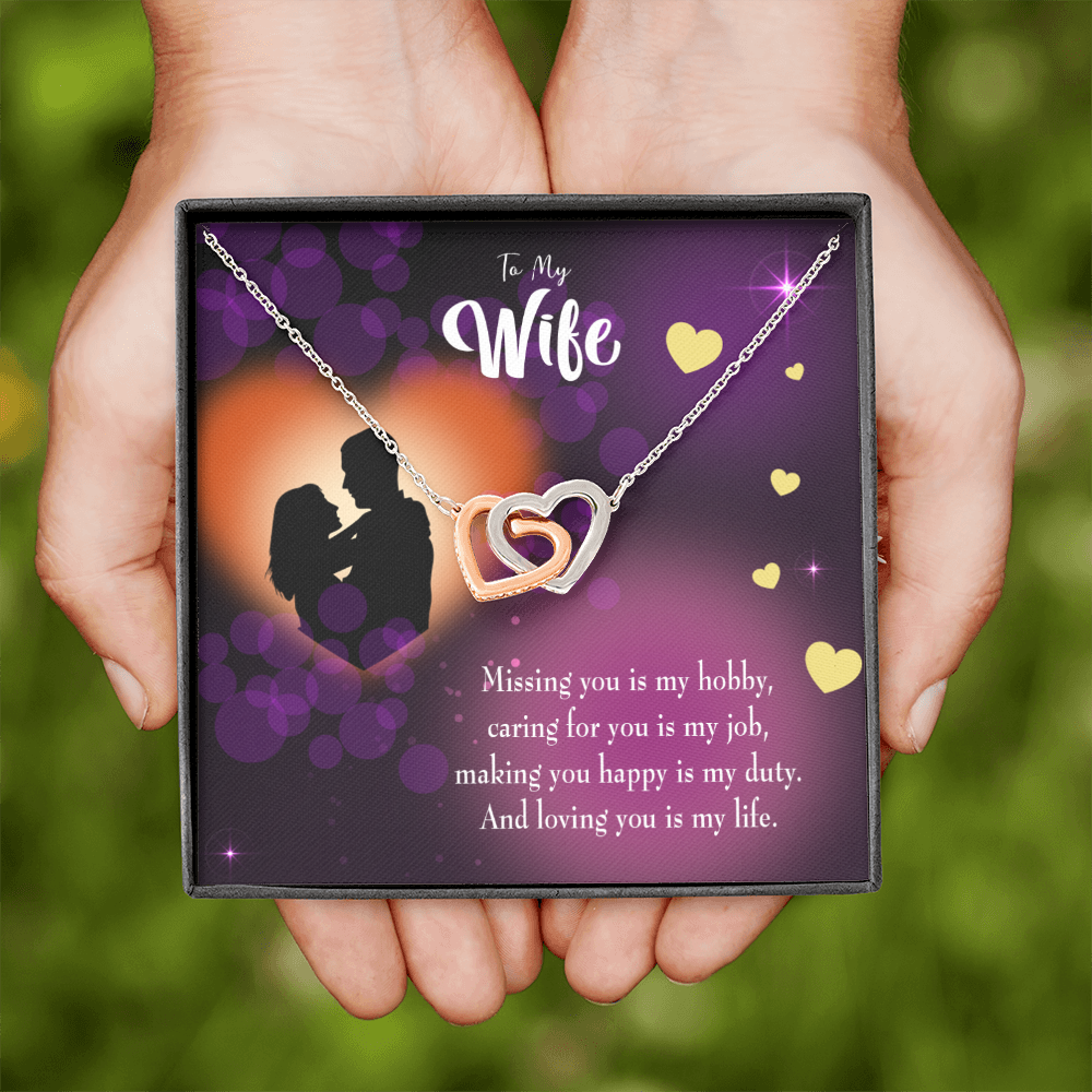 To My Wife Love of My Life Inseparable Necklace-Express Your Love Gifts