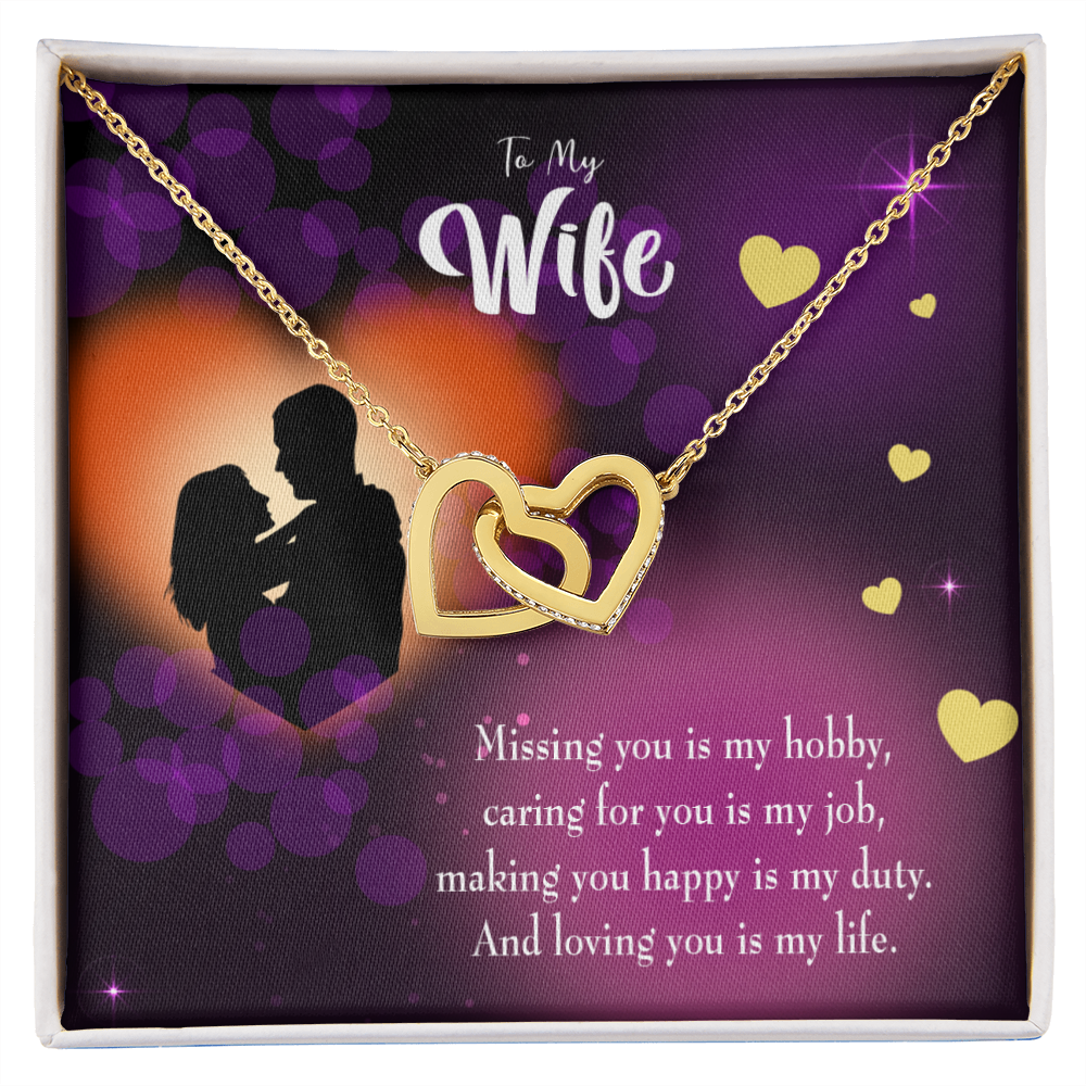 To My Wife Love of My Life Inseparable Necklace-Express Your Love Gifts