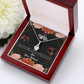 To My Wife Love Talk Listen Alluring Ribbon Necklace Message Card-Express Your Love Gifts