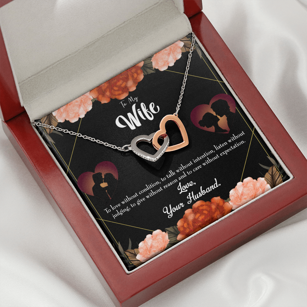 To My Wife Love Talk Listen Inseparable Necklace-Express Your Love Gifts