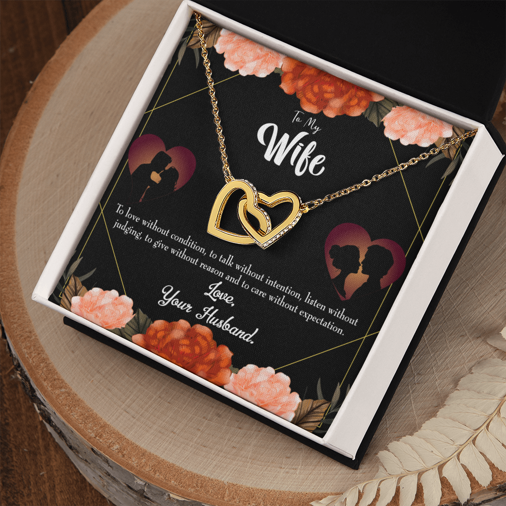 To My Wife Love Talk Listen Inseparable Necklace-Express Your Love Gifts