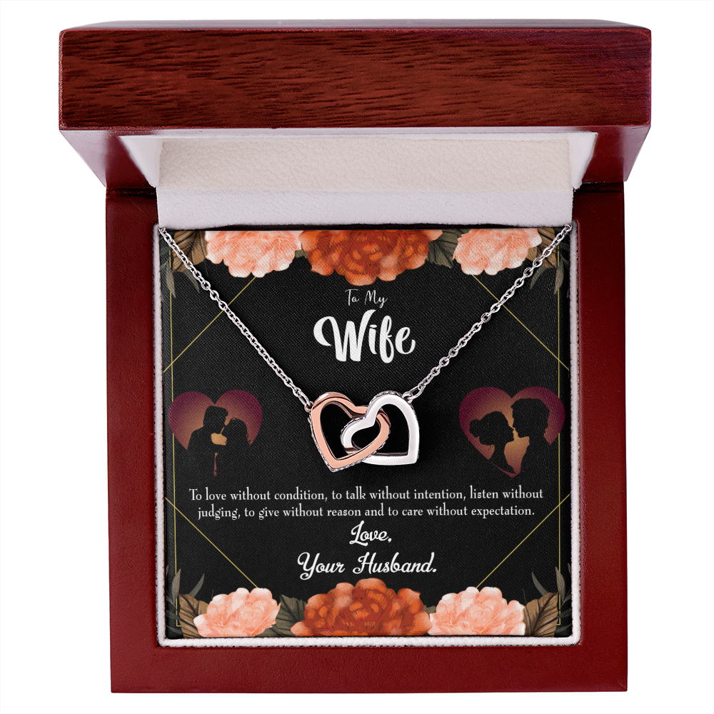 To My Wife Love Talk Listen Inseparable Necklace-Express Your Love Gifts