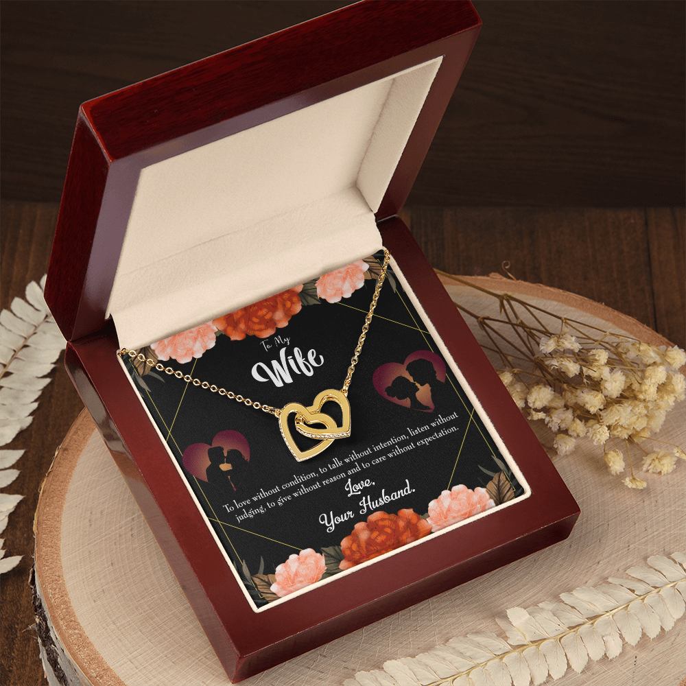 To My Wife Love Talk Listen Inseparable Necklace-Express Your Love Gifts
