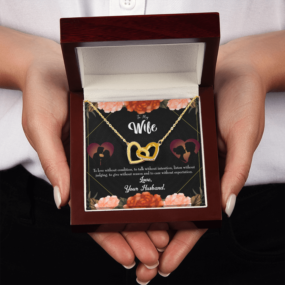 To My Wife Love Talk Listen Inseparable Necklace-Express Your Love Gifts
