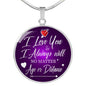 To My Wife Love You Always Circle Pendant Stainless Steel or 18k Gold 18-22"-Express Your Love Gifts
