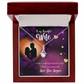 To My Wife Love You Longer Alluring Ribbon Necklace Message Card-Express Your Love Gifts