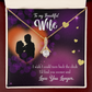To My Wife Love You Longer Alluring Ribbon Necklace Message Card-Express Your Love Gifts