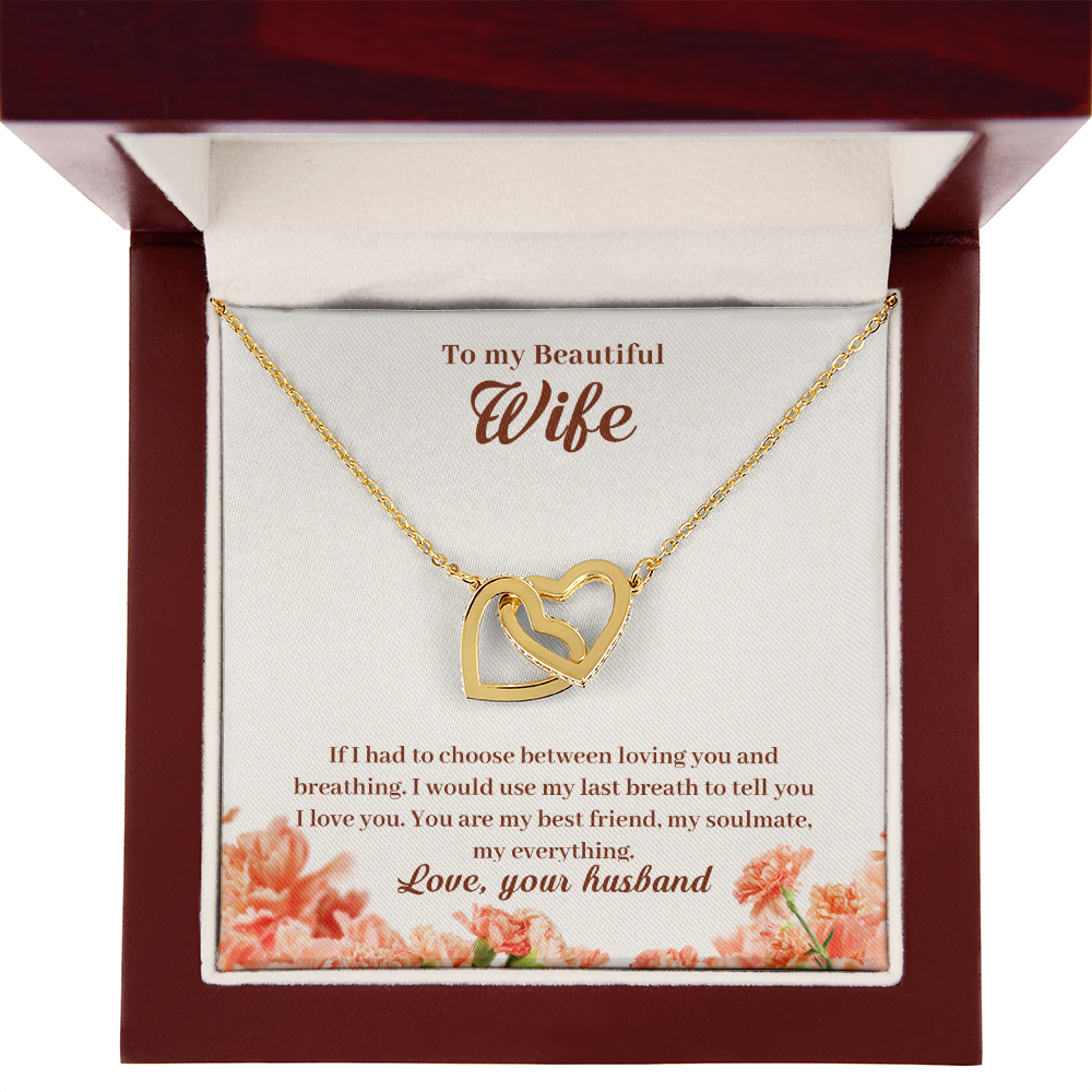 To My Wife Loving and Breathing Inseparable Necklace-Express Your Love Gifts