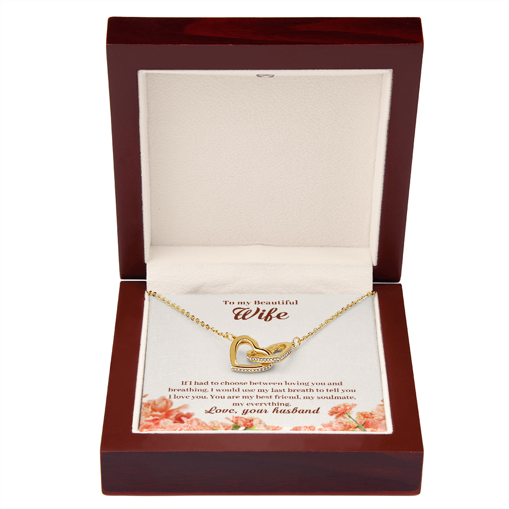 To My Wife Loving and Breathing Inseparable Necklace-Express Your Love Gifts