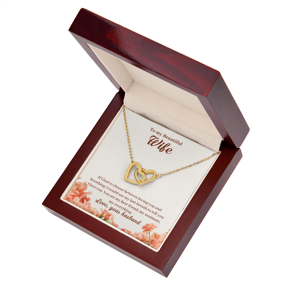 To My Wife Loving and Breathing Inseparable Necklace-Express Your Love Gifts