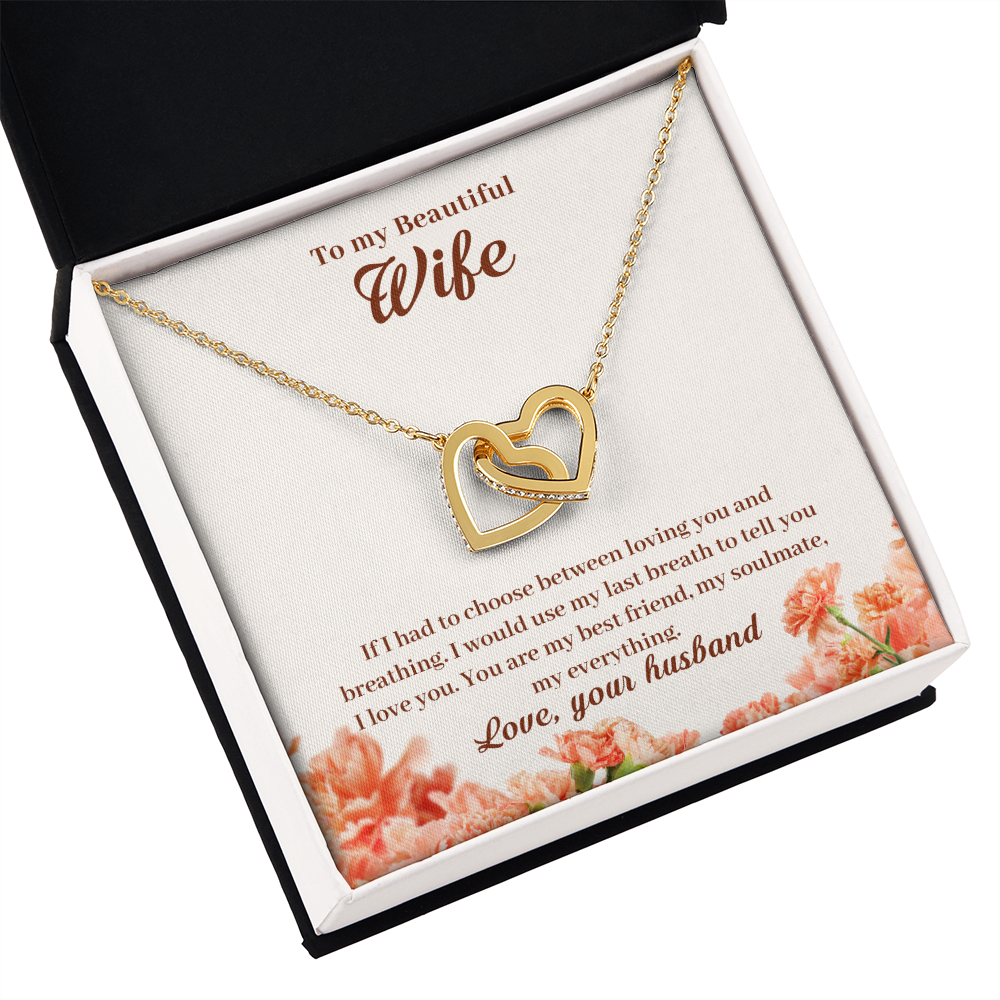 To My Wife Loving and Breathing Inseparable Necklace-Express Your Love Gifts